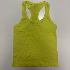 Lululemon Neon Yellow Switfly Tech Race Length Tank Top Size 4
